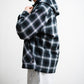 [LAST 1] SEDAN ALL-PURPOSE Ombre Plaid Hooded Shirt