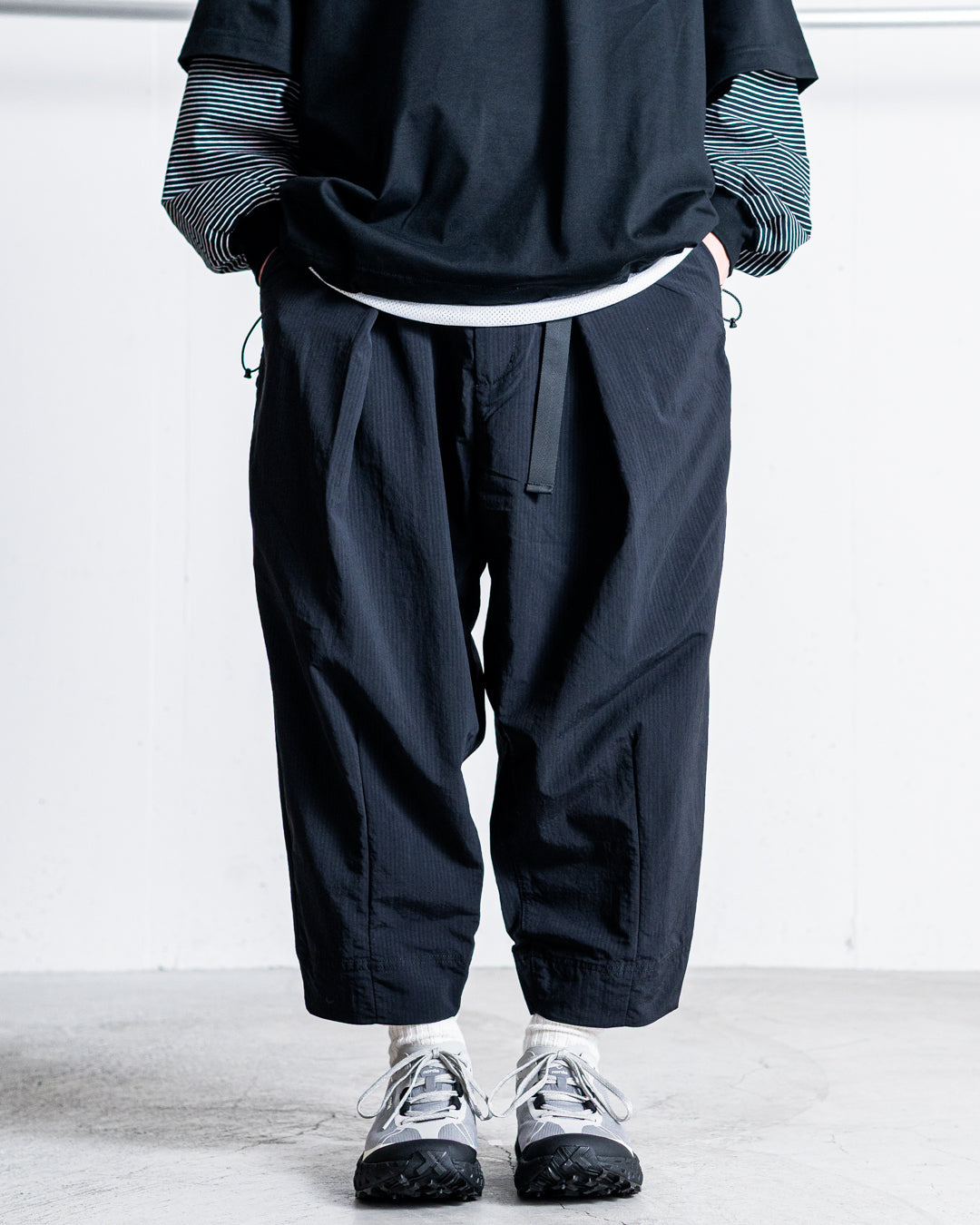 通販] norbit(ノービット) Shadow Stripe Cropped Easy Pants