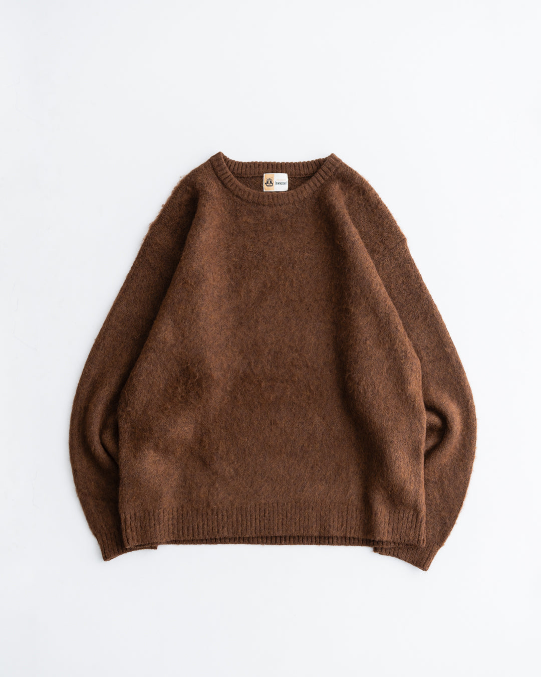 TOWNCRAFT MOHAIR SHAGGY CREW SWEATER