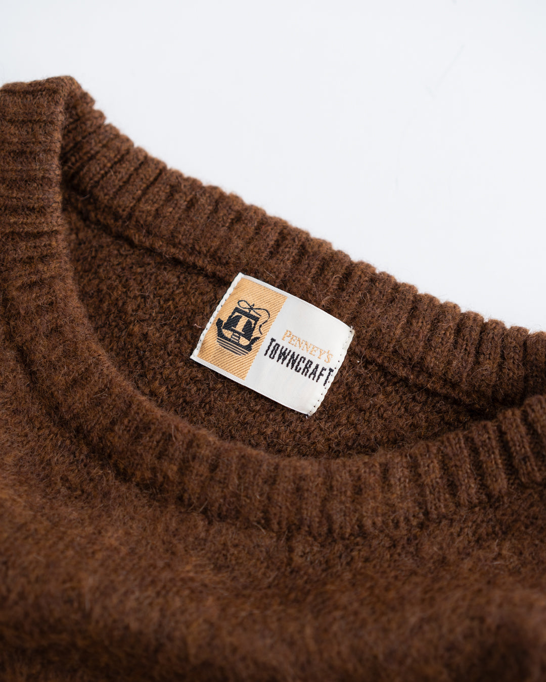 TOWNCRAFT MOHAIR SHAGGY CREW SWEATER