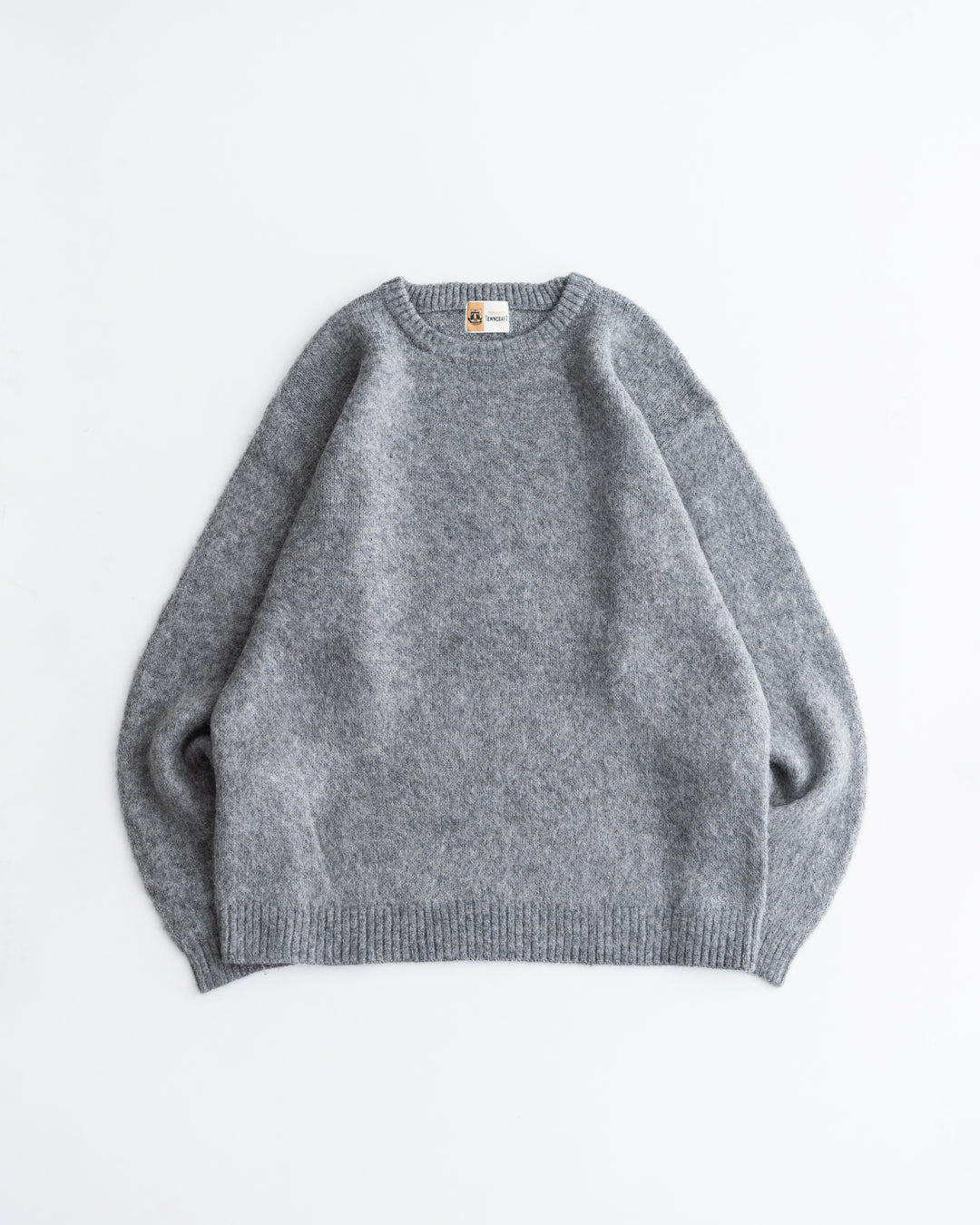 TOWNCRAFT MOHAIR SHAGGY CREW SWEATER