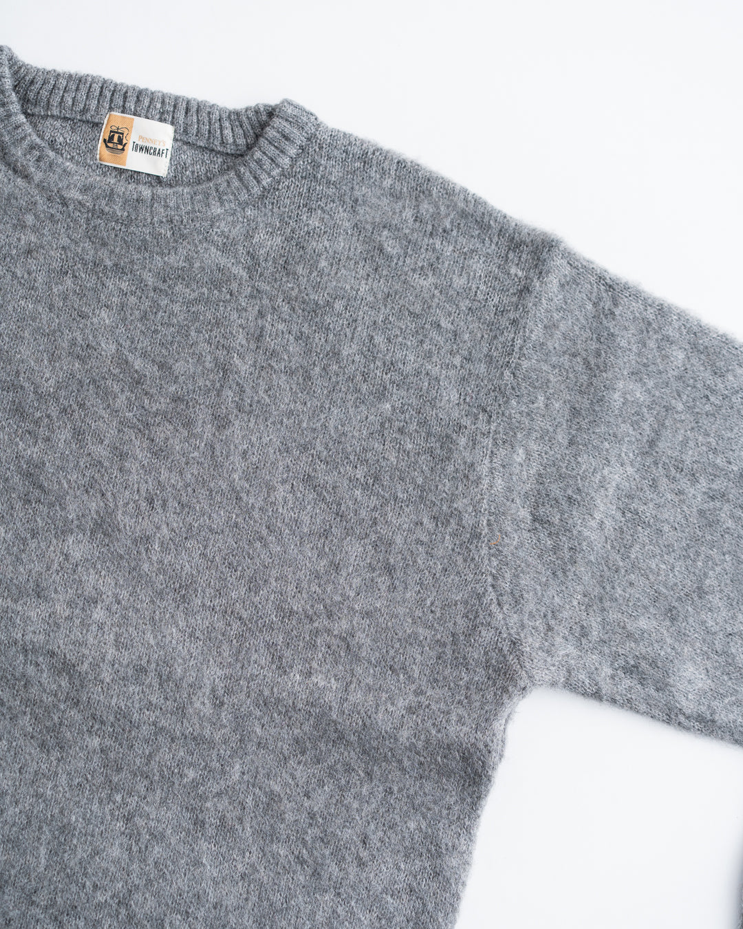 TOWNCRAFT MOHAIR SHAGGY CREW SWEATER