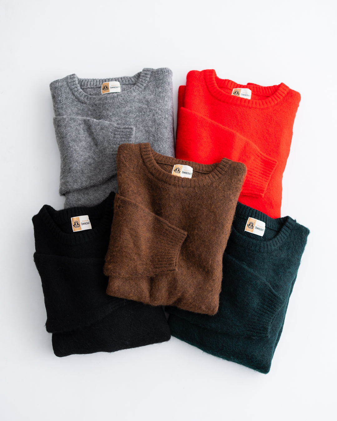 TOWNCRAFT MOHAIR SHAGGY CREW SWEATER