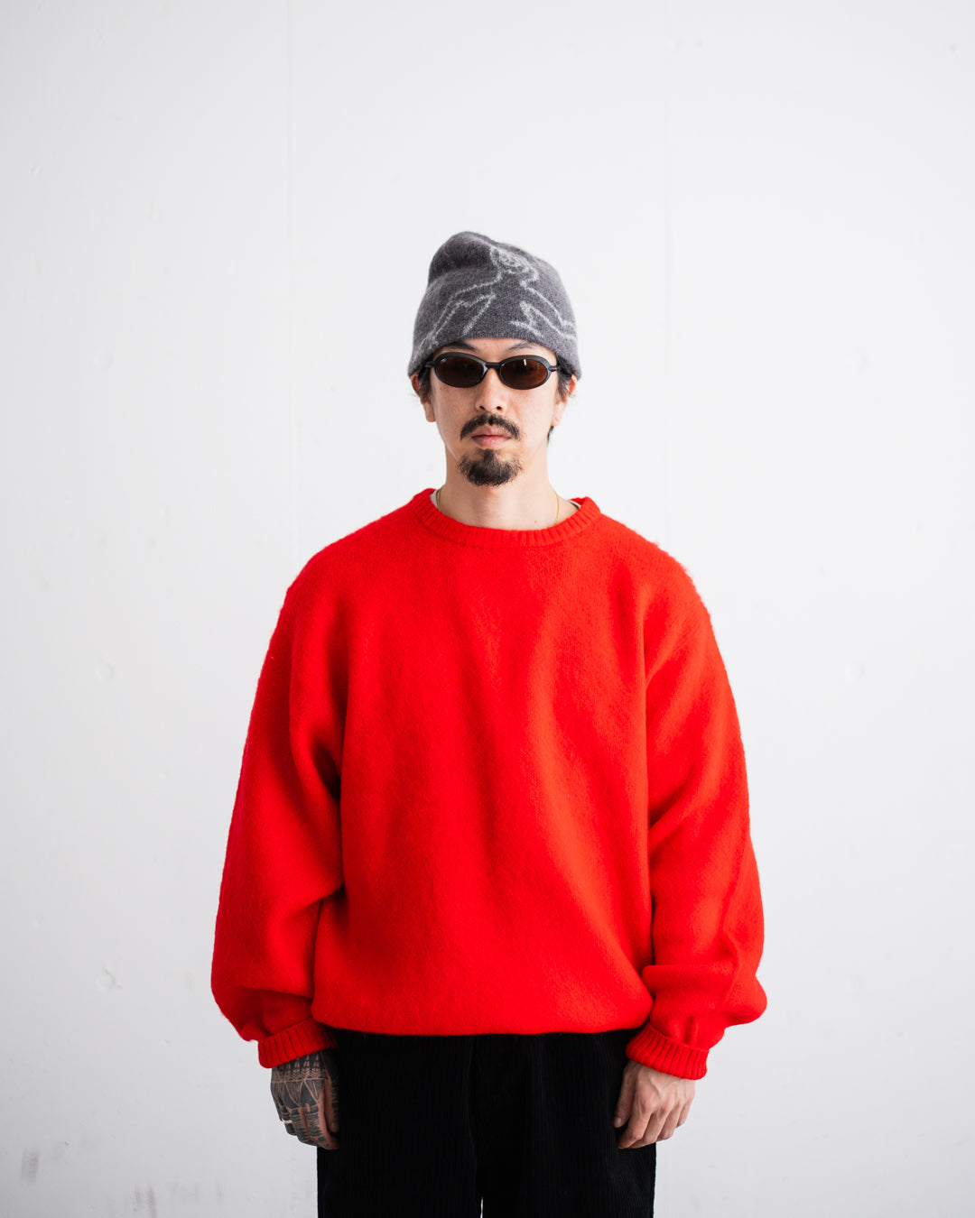TOWNCRAFT MOHAIR SHAGGY CREW SWEATER
