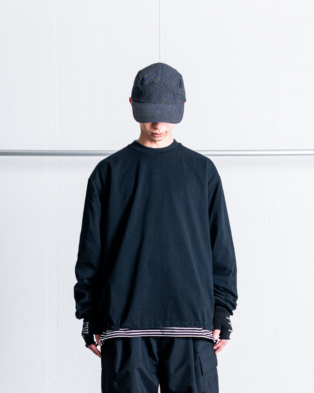 ES.1 エスアイ　LS T-shirts(ASH) T002 XLサイズ アウトレット！エスアイ ES.1 ロングスリーブ Tシャツ メンズ LS