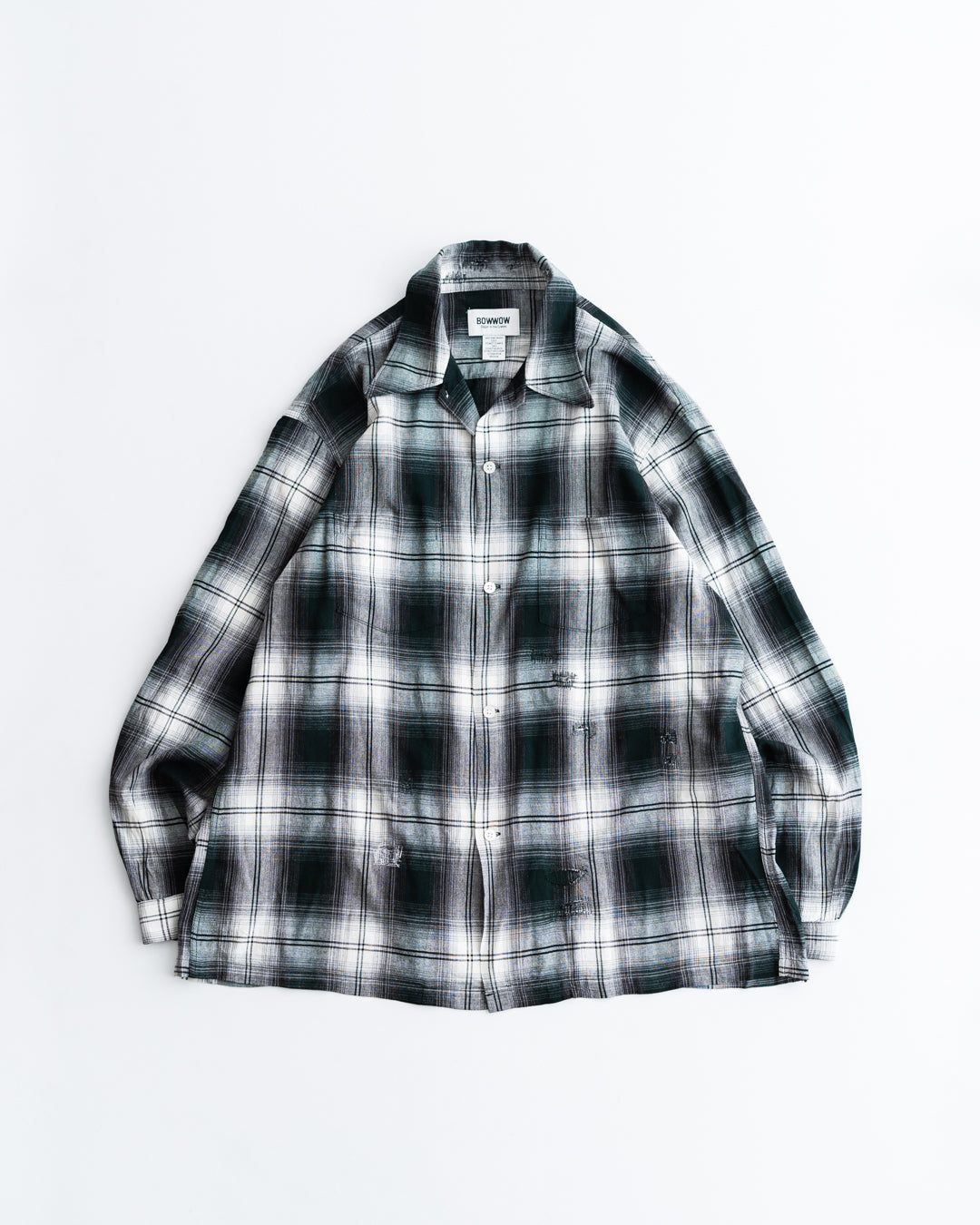 [3.14 sat 11:00 Release] BOWWOW REMADE RAYON PLAID SHIRT AGED
