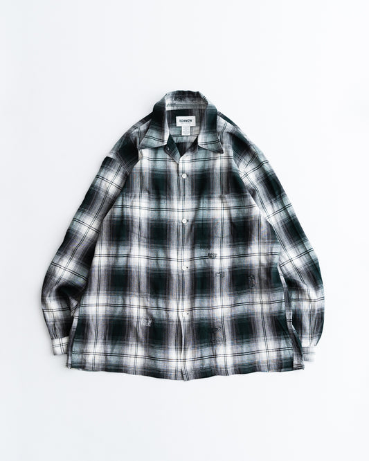 [3.14 sat 11:00 Release] BOWWOW REMADE RAYON PLAID SHIRT AGED