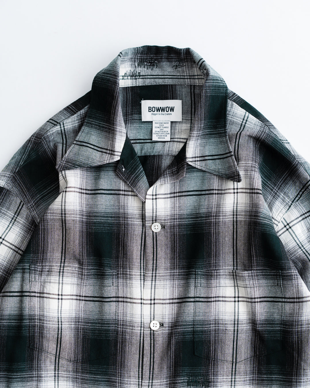 [3.14 sat 11:00 Release] BOWWOW REMADE RAYON PLAID SHIRT AGED