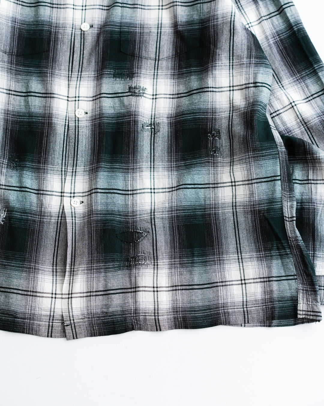 [3.14 sat 11:00 Release] BOWWOW REMADE RAYON PLAID SHIRT AGED