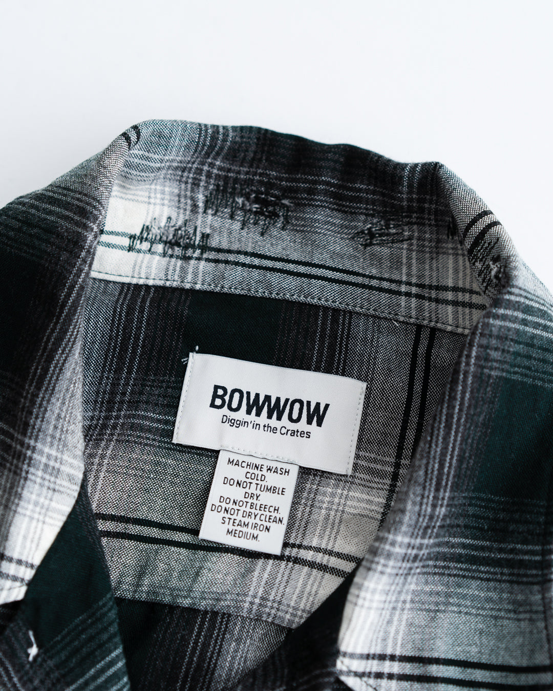 [3.14 sat 11:00 Release] BOWWOW REMADE RAYON PLAID SHIRT AGED
