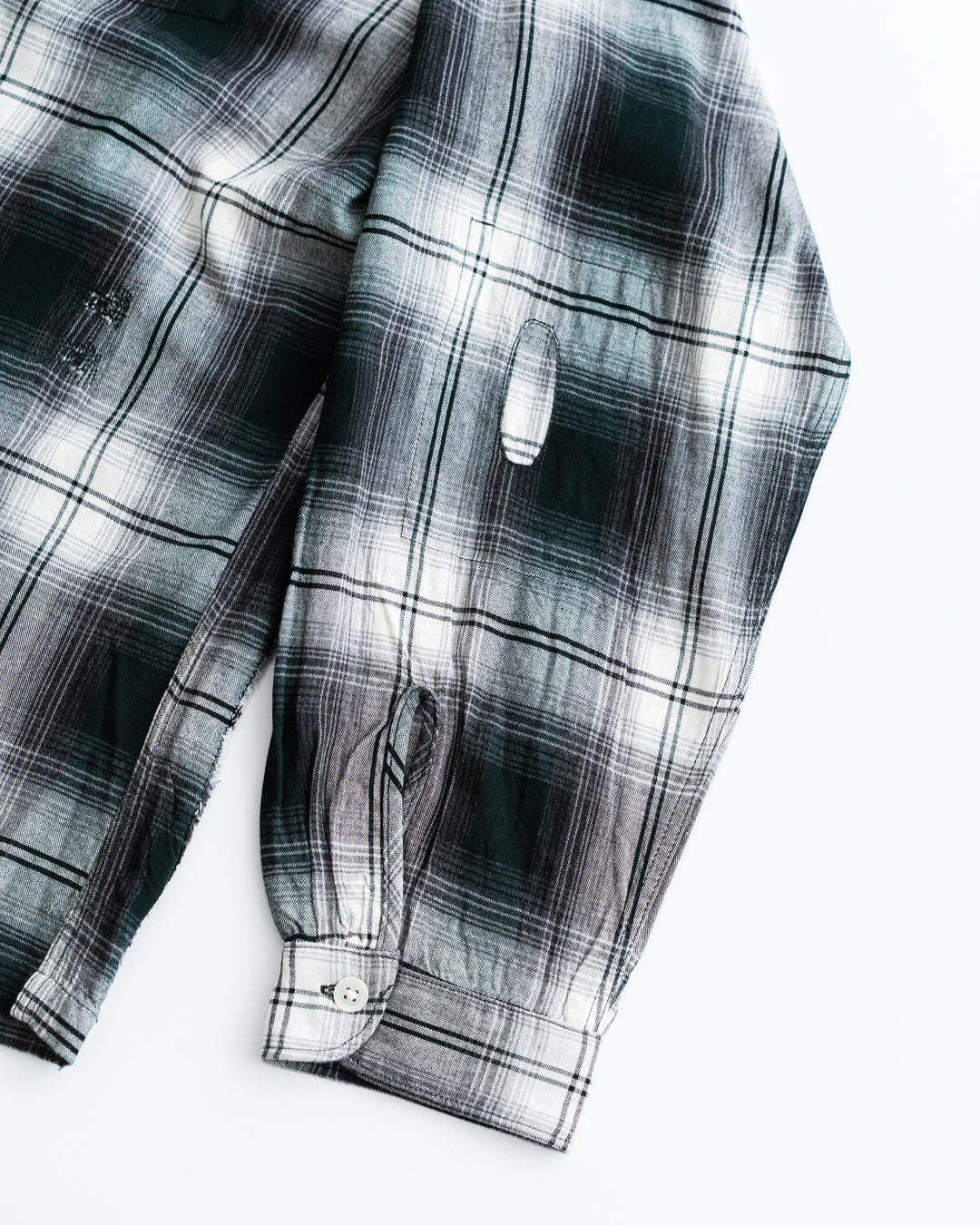 [3.14 sat 11:00 Release] BOWWOW REMADE RAYON PLAID SHIRT AGED
