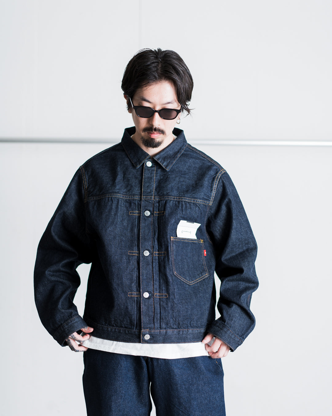 ANACHRONORM FRONT TUCK DENIM JACKET INDIGO(ONE WASH)