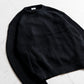 INTERIM YARN DOUBLE RIB CREW SWEATER - WOOL SILK CASHMERE DEADSTOCK