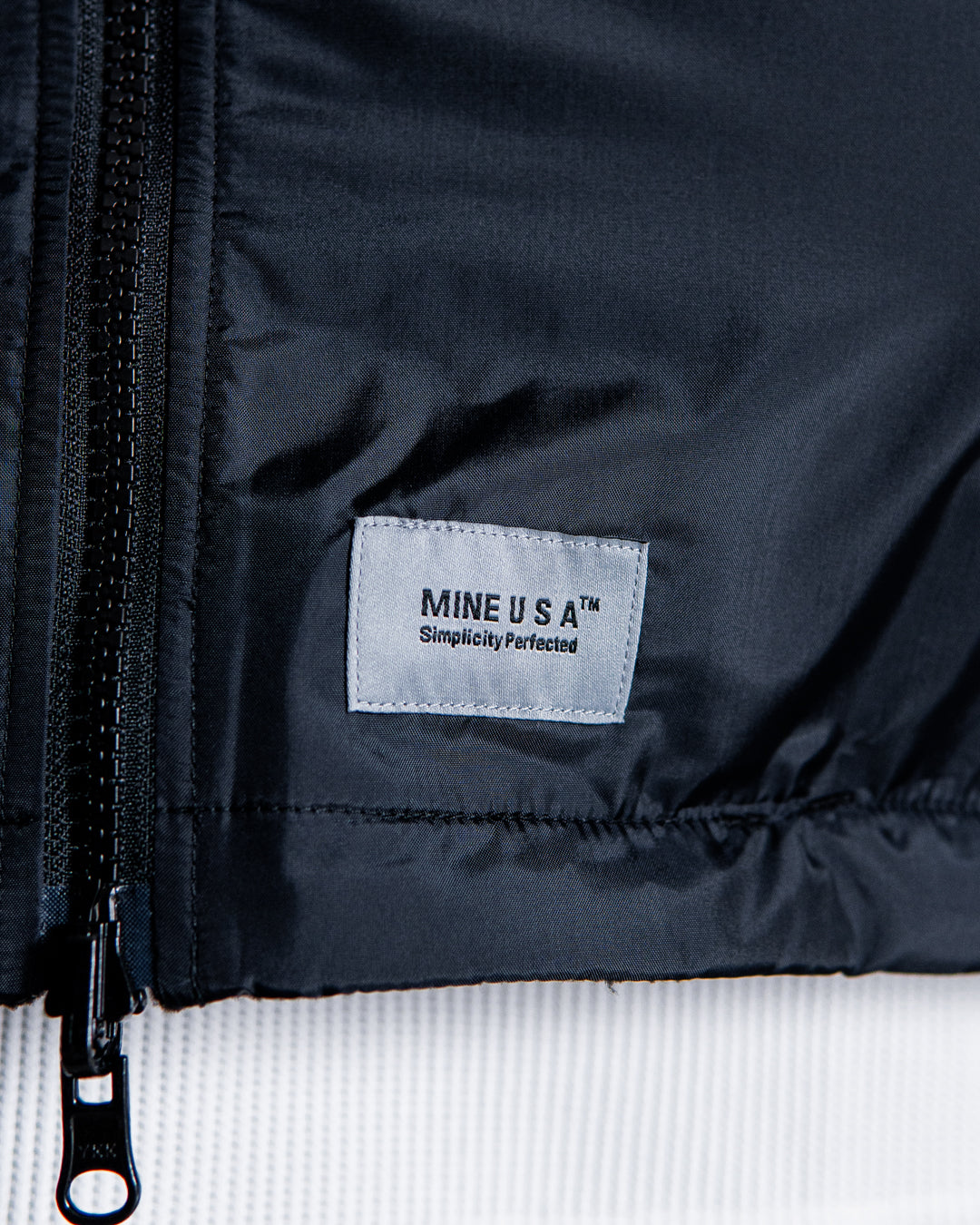 【REVERSIBLE】MINE Nylon/Polyester Reversible Double Zip Jacket