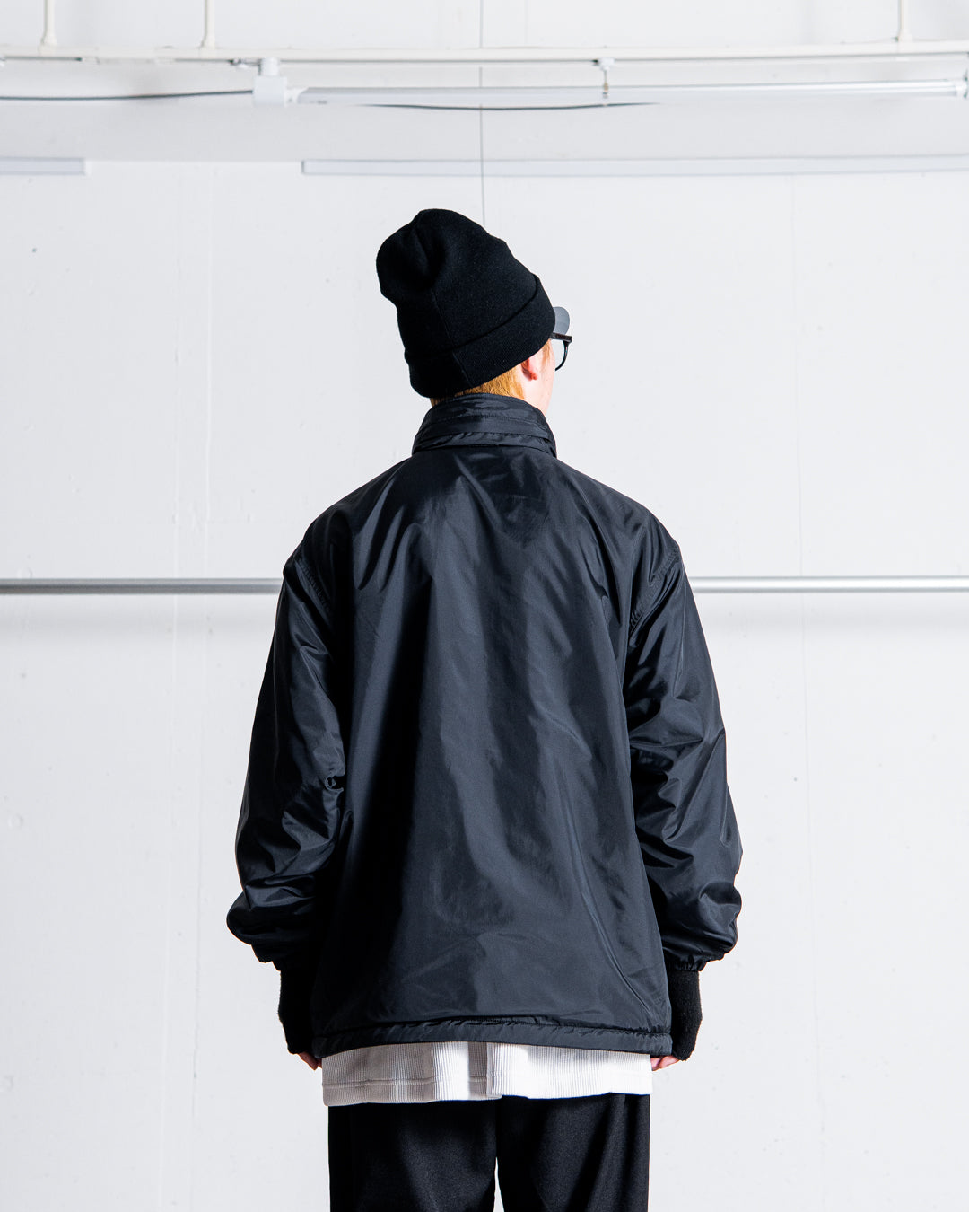 【REVERSIBLE】MINE Nylon/Polyester Reversible Double Zip Jacket
