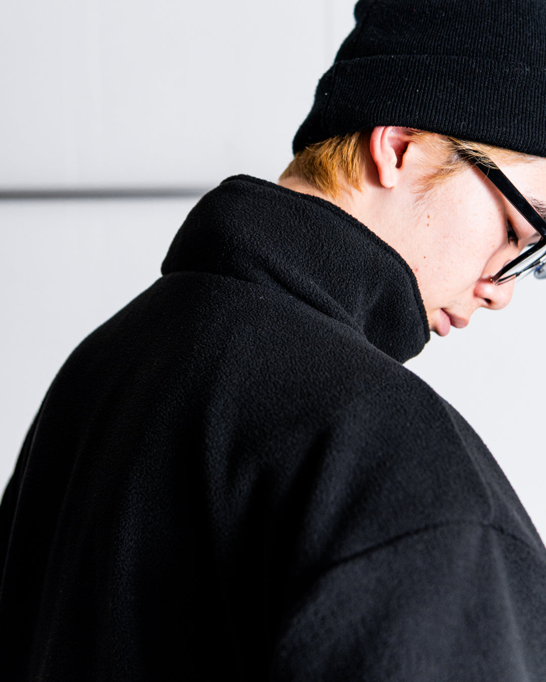 【REVERSIBLE】MINE Nylon/Polyester Reversible Double Zip Jacket