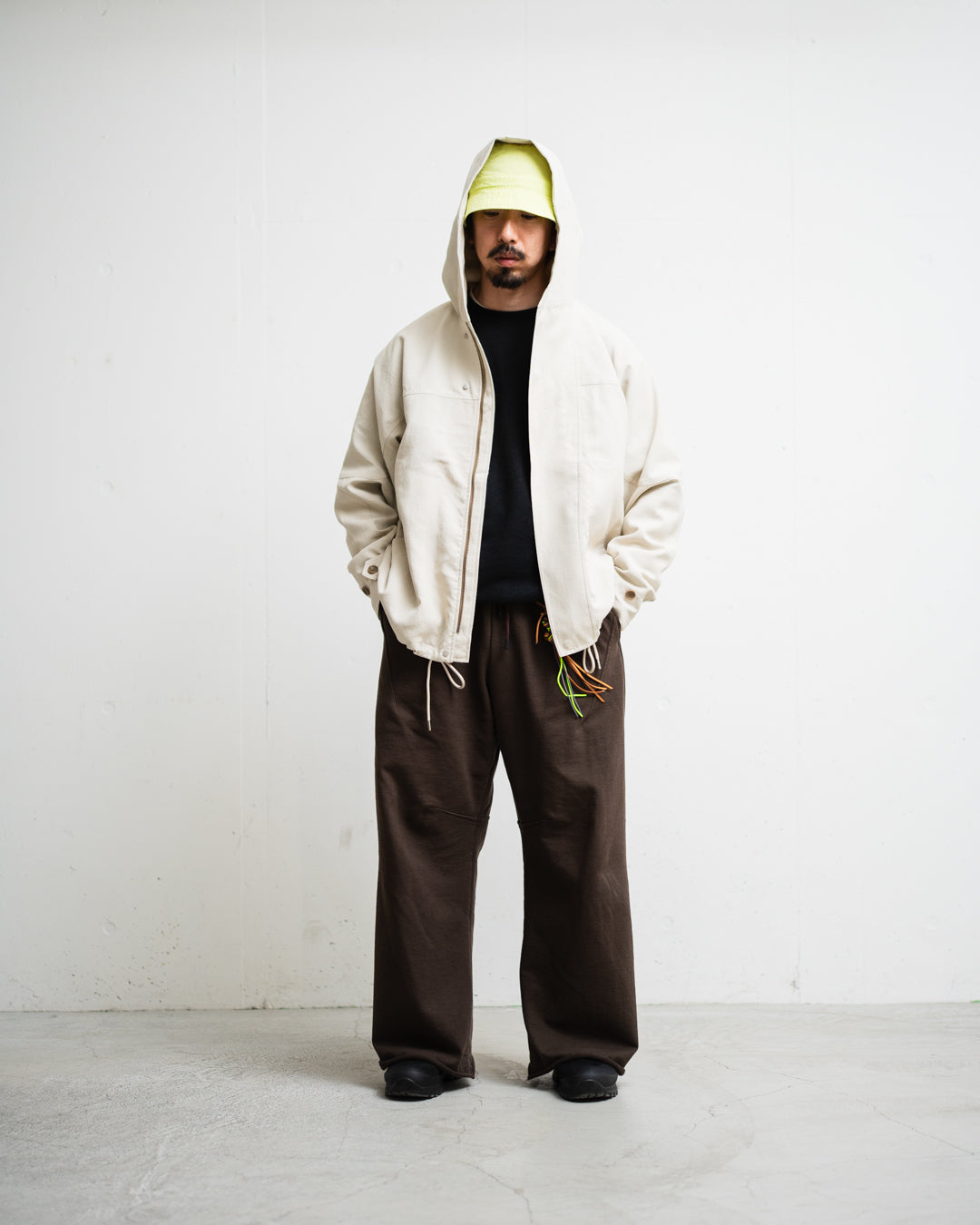 meanswhile Desert Cloth Neutral Hooded Blouson