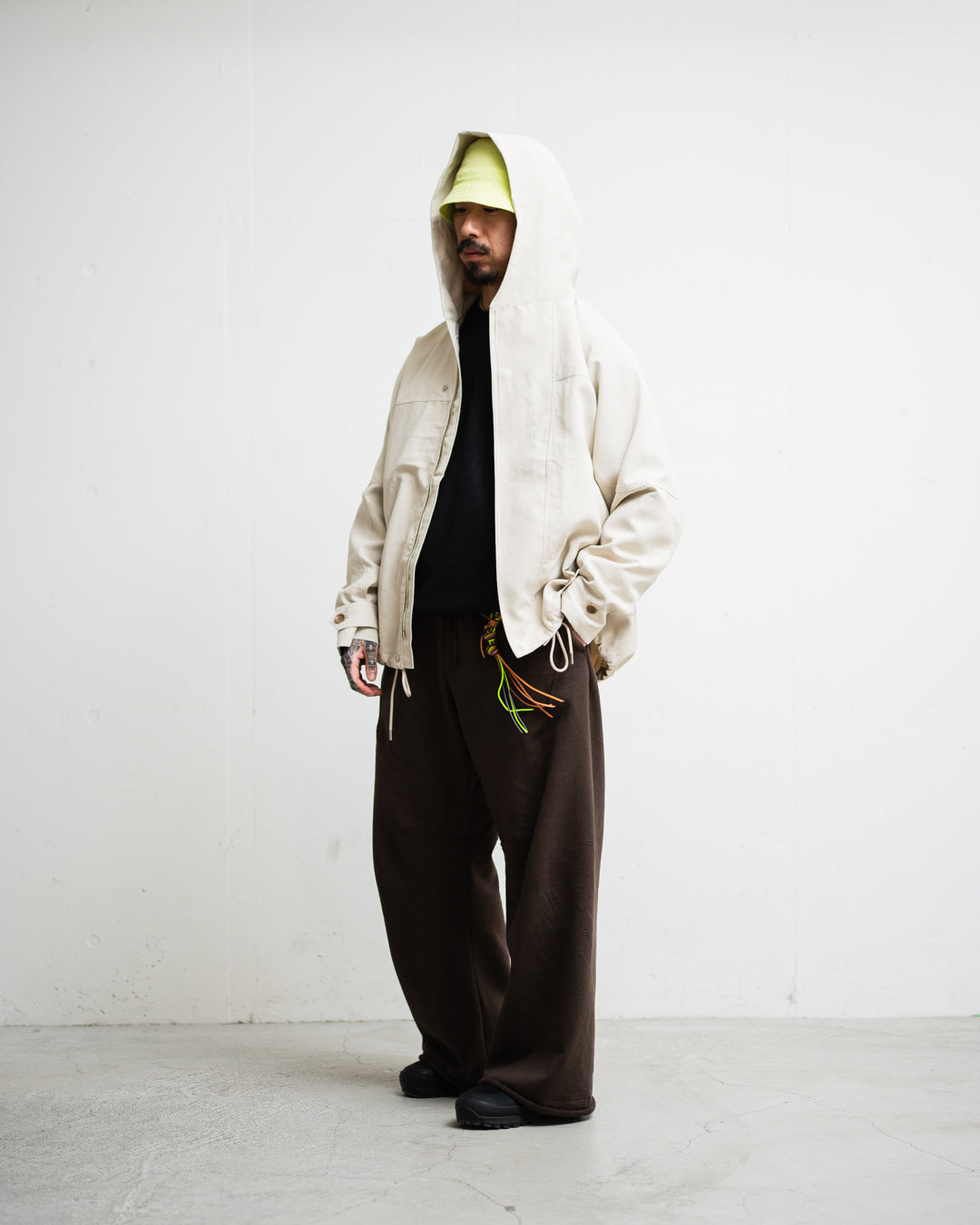 meanswhile Desert Cloth Neutral Hooded Blouson