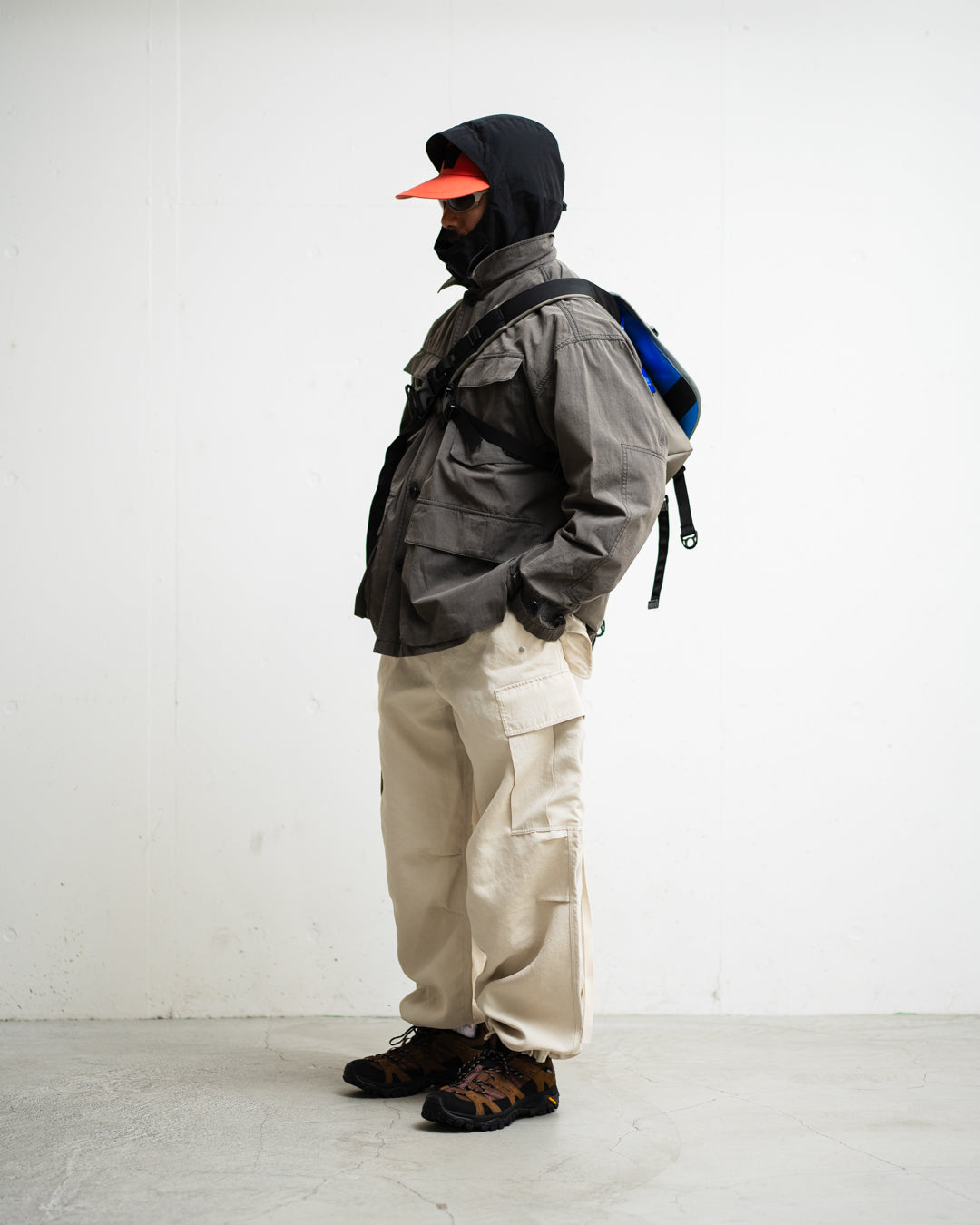 meanswhile Frosted Trinity Chambray Fatigue Blouson