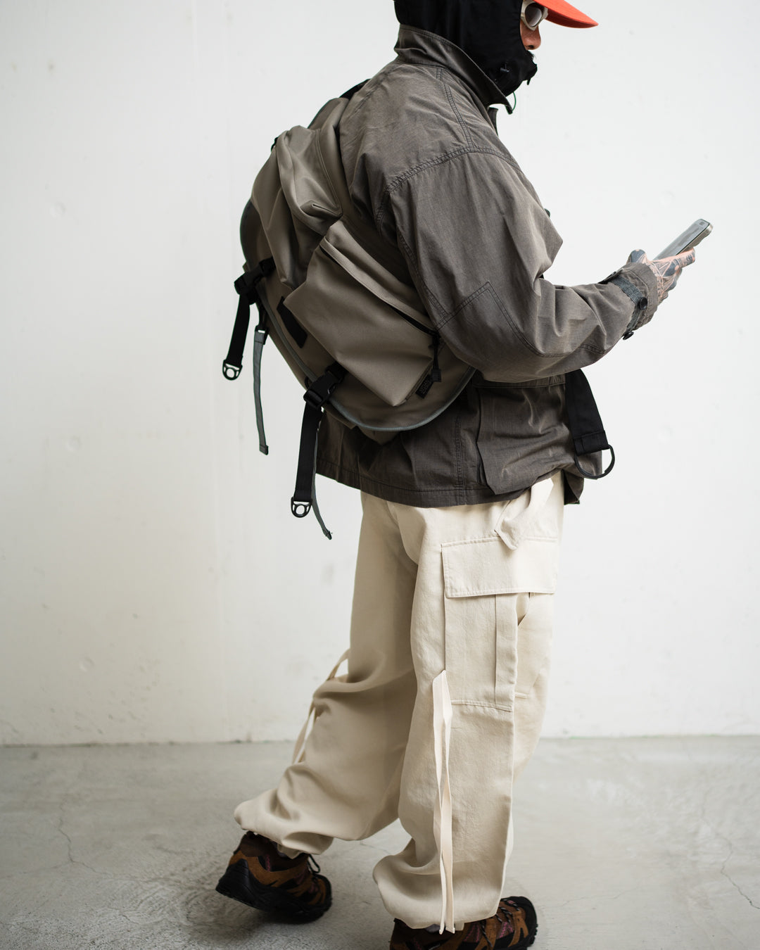 meanswhile Frosted Trinity Chambray Fatigue Blouson