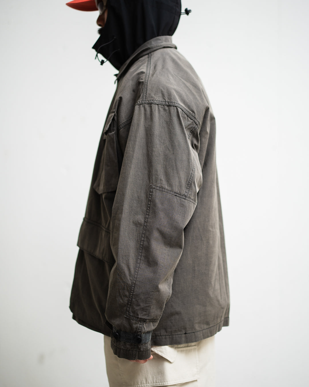 meanswhile Frosted Trinity Chambray Fatigue Blouson