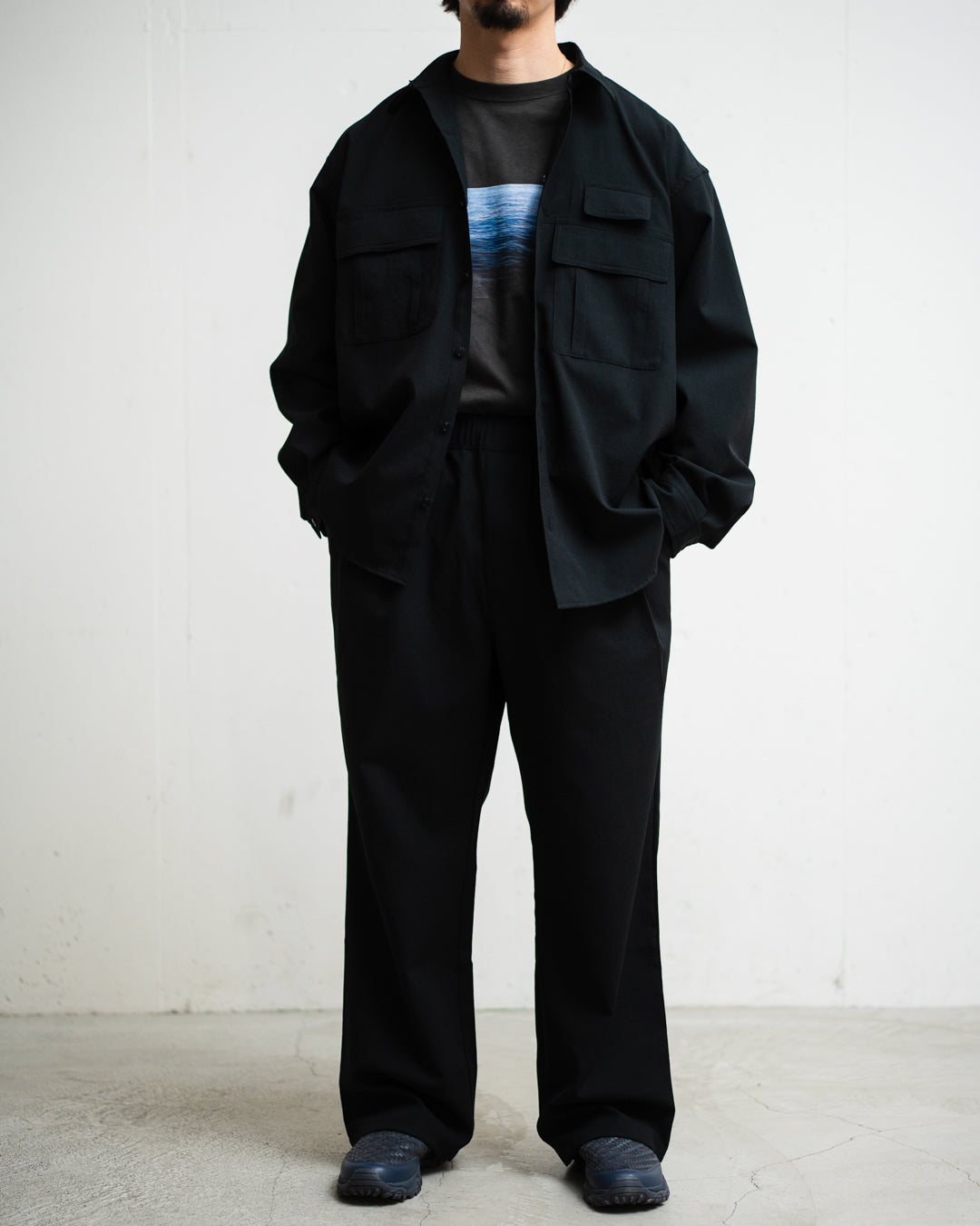 meanswhile Breathable Linen Luggage L/S SH