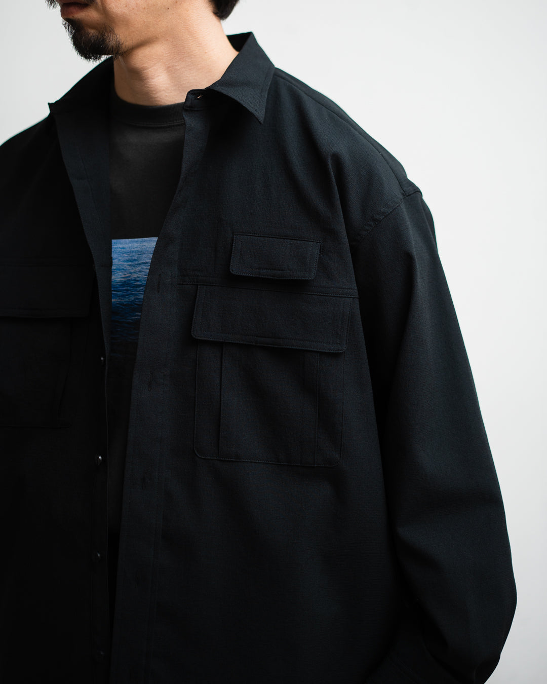 meanswhile Breathable Linen Luggage L/S SH