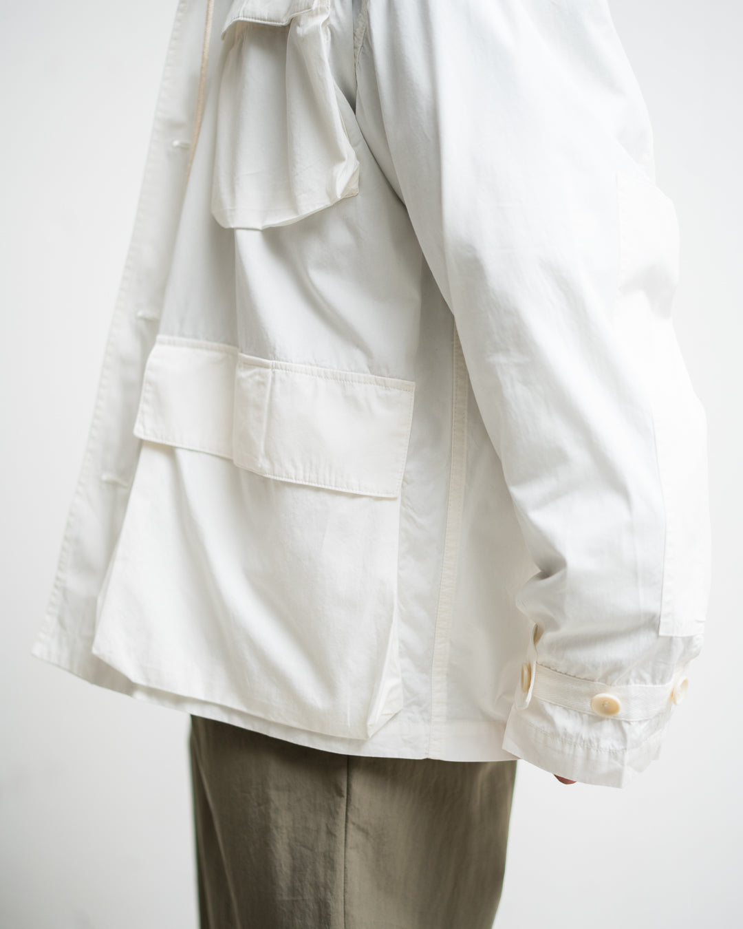 meanswhile Frosted Trinity Chambray Fatigue Blouson