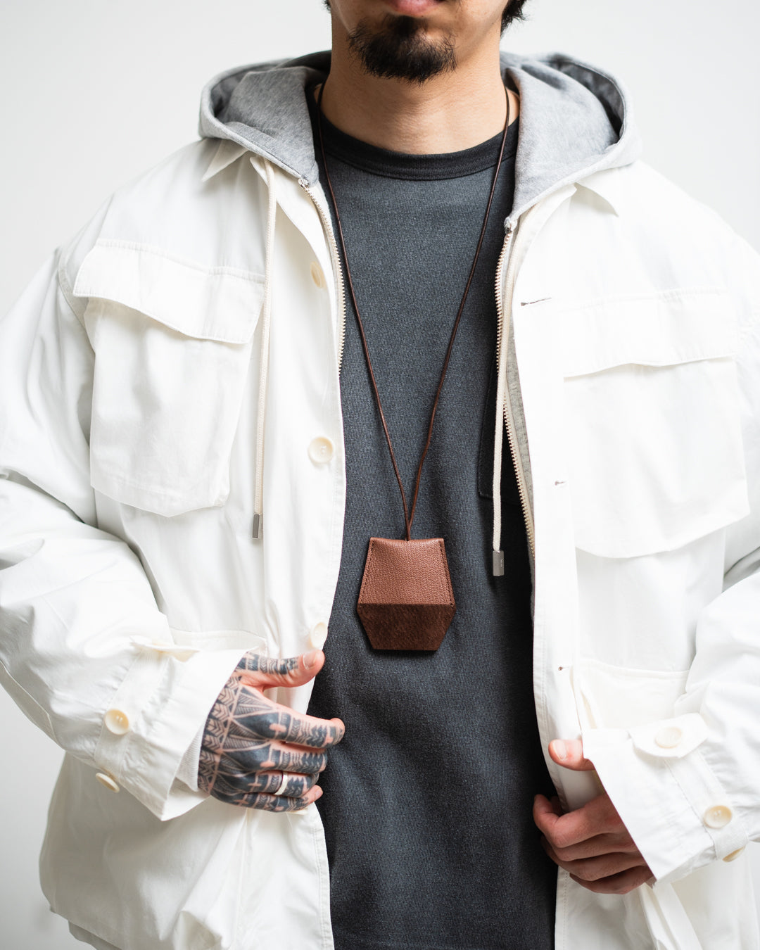 meanswhile Frosted Trinity Chambray Fatigue Blouson