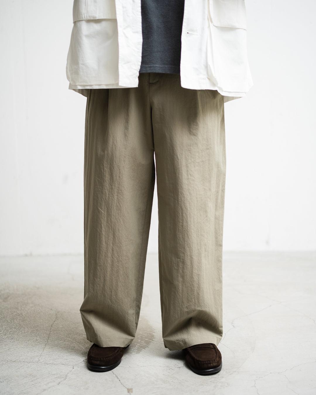 meanswhile Ambient C/N High-waist Slacks