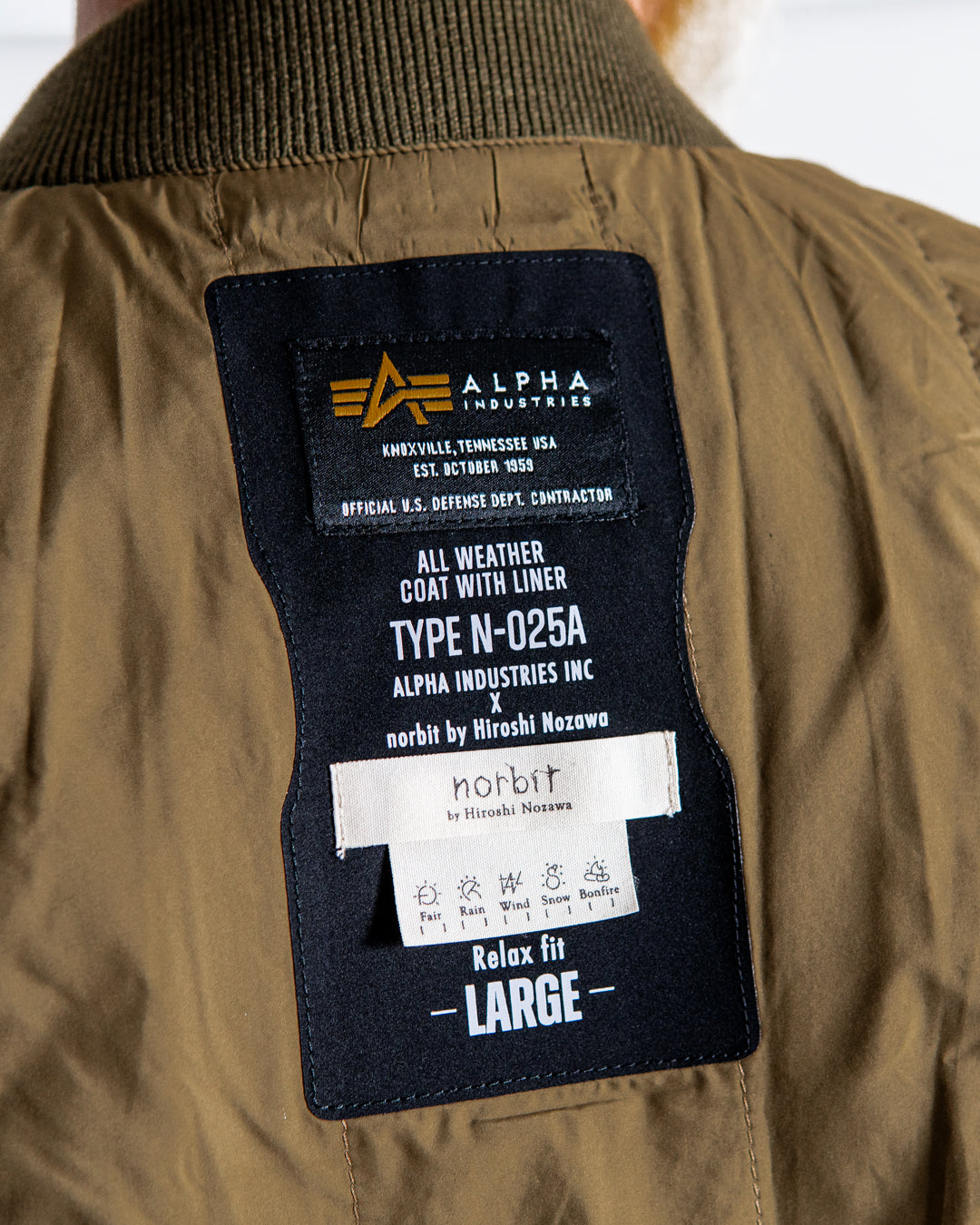 【Collaboration】norbit × Alpha industries All Weather Tech N3B (With liner)