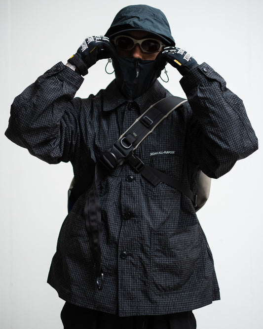 [3.20 fri 12:00 Release] SEDAN ALL-PURPOSE Graph Plaid Nylon Work Jacket