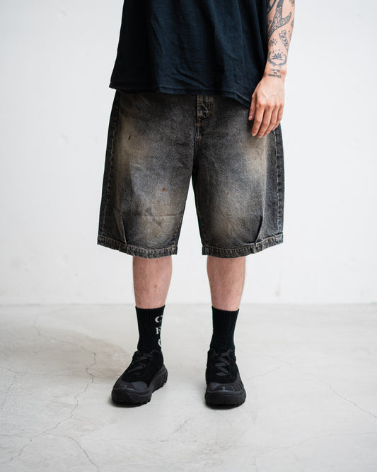ANACHRONORM 80's 5POCKET DENIM HEM TUCK SHORT PANTS