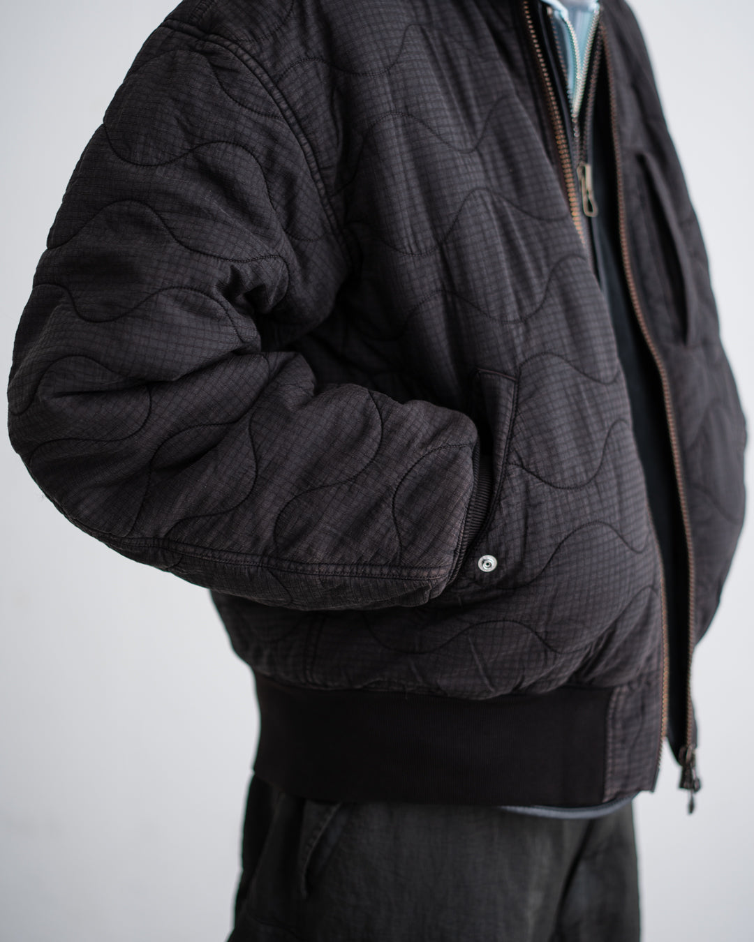 ANACHRONORM NYLON QUILTING BOMBER JACKET