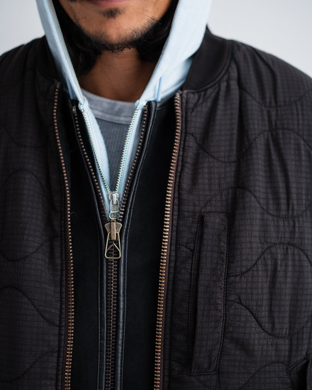 ANACHRONORM NYLON QUILTING BOMBER JACKET