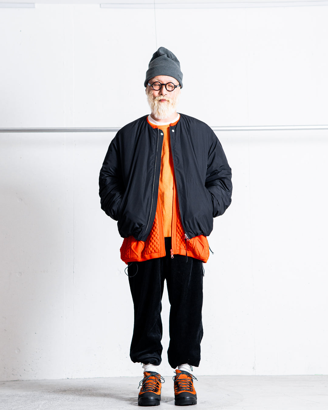 YDOT COLLARLESS BOMBER DOWN JACKET