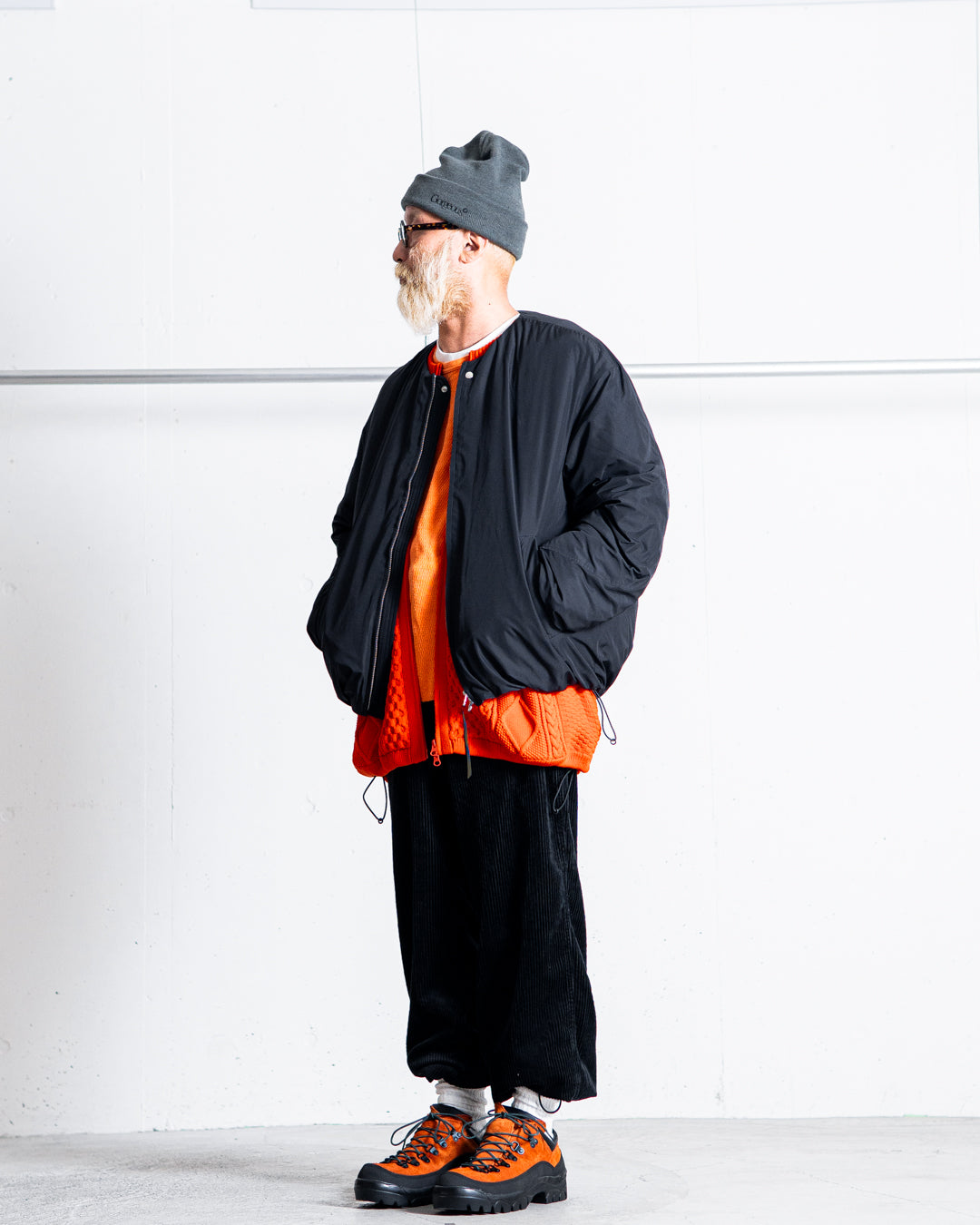 YDOT COLLARLESS BOMBER DOWN JACKET