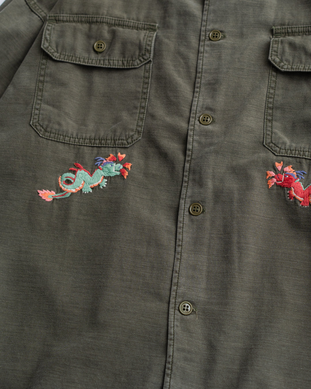 REMI RELIEF WIDE MILITARY SHIRT 刺繍