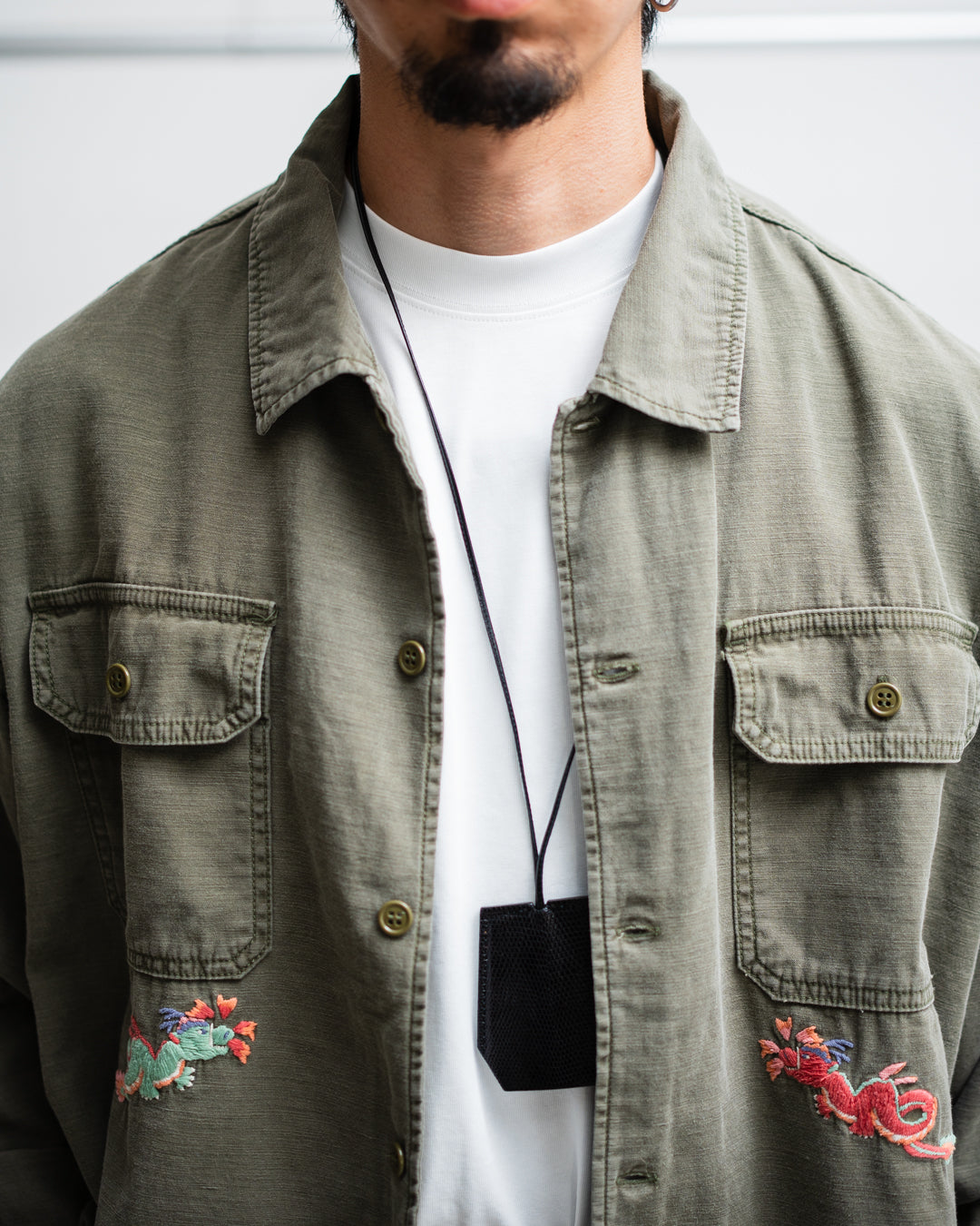 REMI RELIEF WIDE MILITARY SHIRT 刺繍