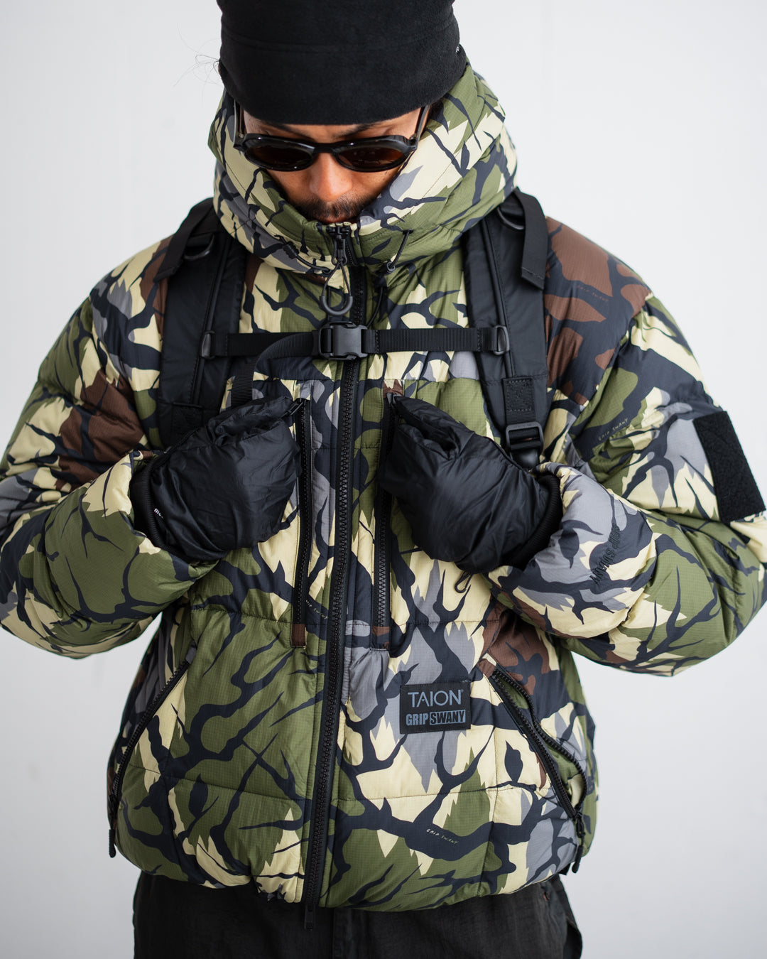 【Collaboration Item】GRIP SWANY CORDURA DOWN JACKET BLACK CAMO