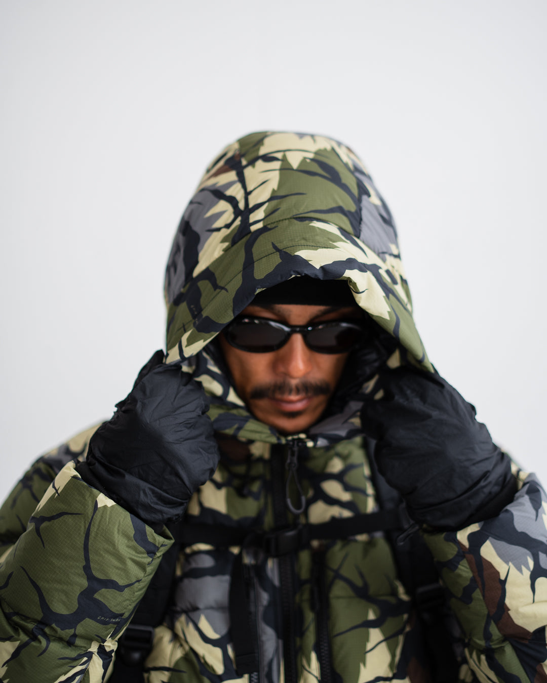 【Collaboration Item】GRIP SWANY CORDURA DOWN JACKET BLACK CAMO