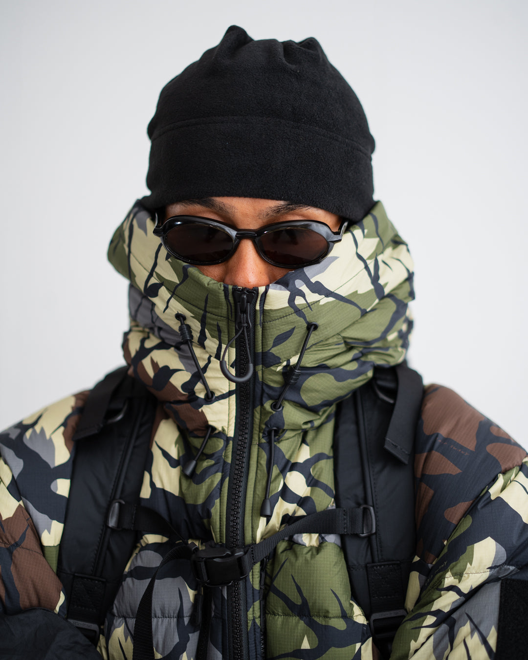 【Collaboration Item】GRIP SWANY CORDURA DOWN JACKET BLACK CAMO