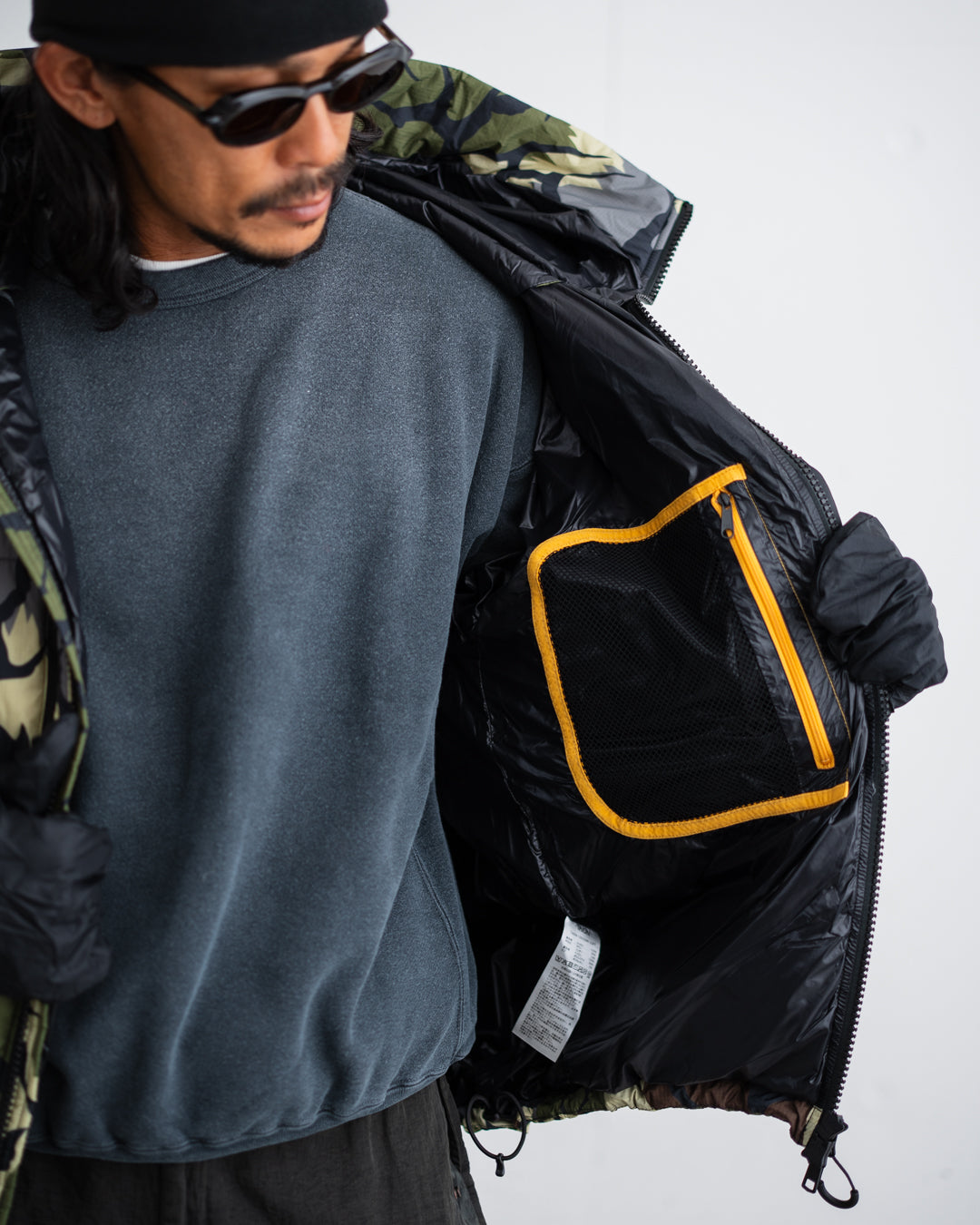 【Collaboration Item】GRIP SWANY CORDURA DOWN JACKET BLACK CAMO