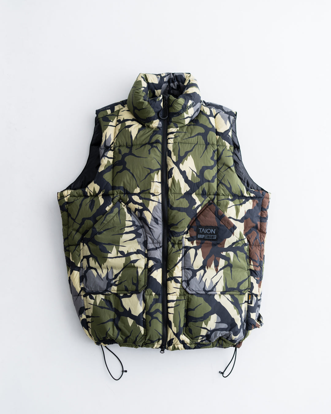 【Collaboration Item】GRIP SWANY CORDURA DOWN VEST BLACK CAMO