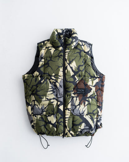 【Collaboration Item】GRIP SWANY CORDURA DOWN VEST BLACK CAMO