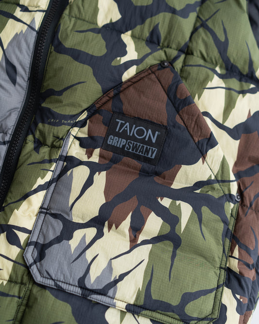 【Collaboration Item】GRIP SWANY CORDURA DOWN VEST BLACK CAMO