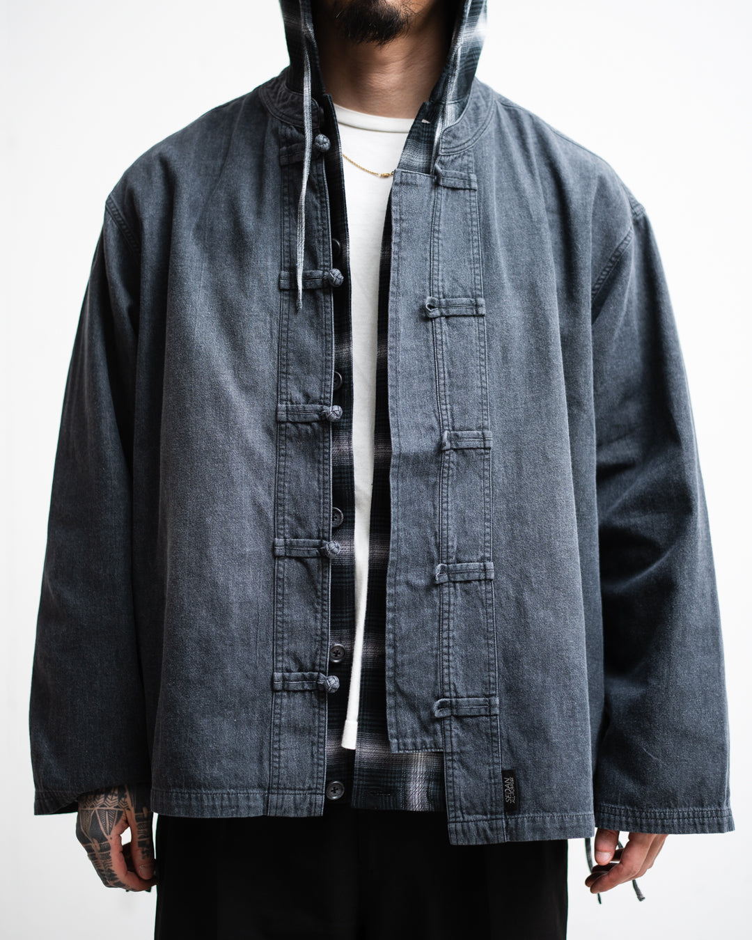 [4.4 sat 12:00 Release] SEDAN ALL-PURPOSE Light Denim Kungfu Shirt