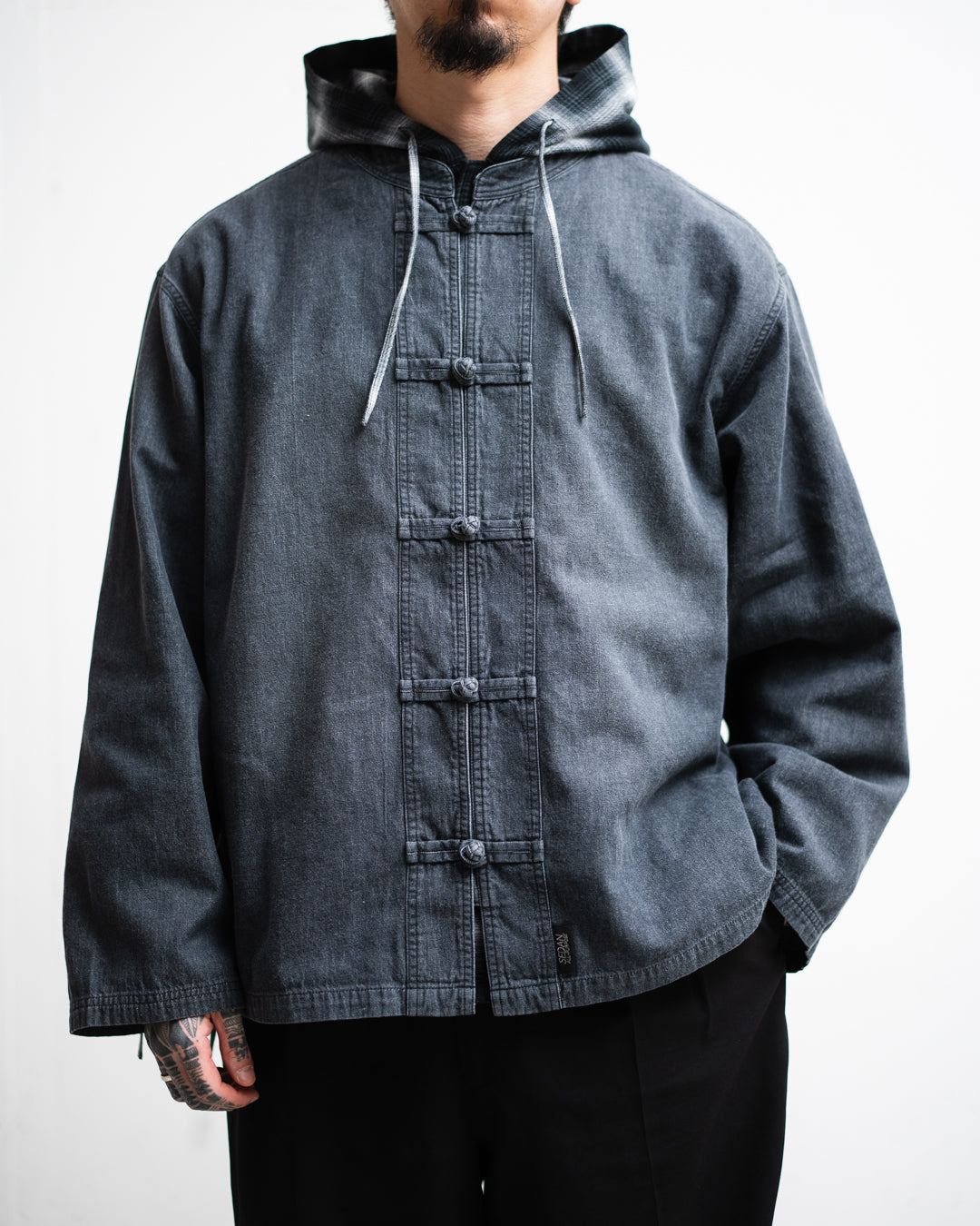 [4.4 sat 12:00 Release] SEDAN ALL-PURPOSE Light Denim Kungfu Shirt
