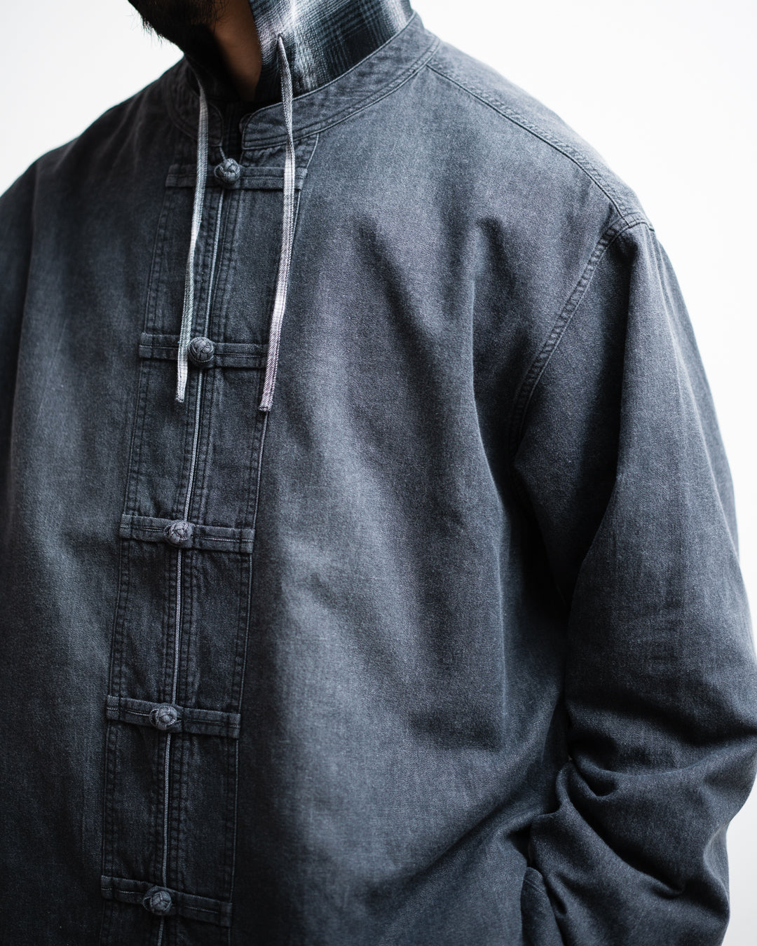 [4.4 sat 12:00 Release] SEDAN ALL-PURPOSE Light Denim Kungfu Shirt