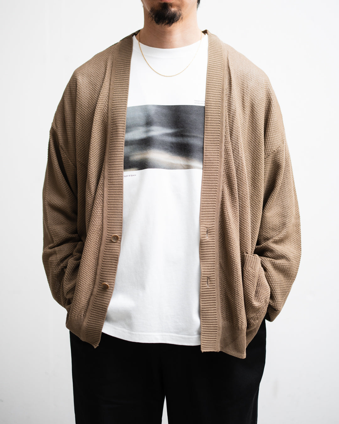 meanswhile Double Knit Cardigan サイズ3 美品 通販] meanswhile(ミーンズワイル) Dappled sunlight Double Knit